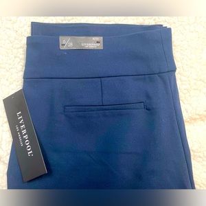 Liverpool Los Angeles Petite Kelsey Trouser Strech Ponte: Navy Blue, Petite 6/28